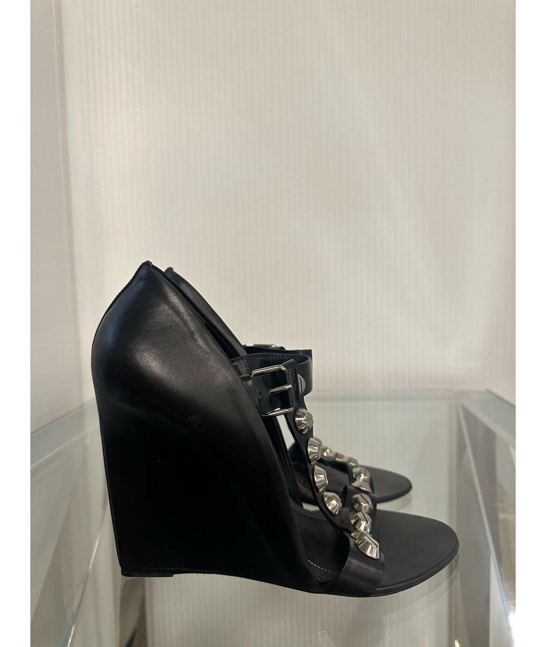 BALENCIAGA Черные кожаные туфли, фото 7