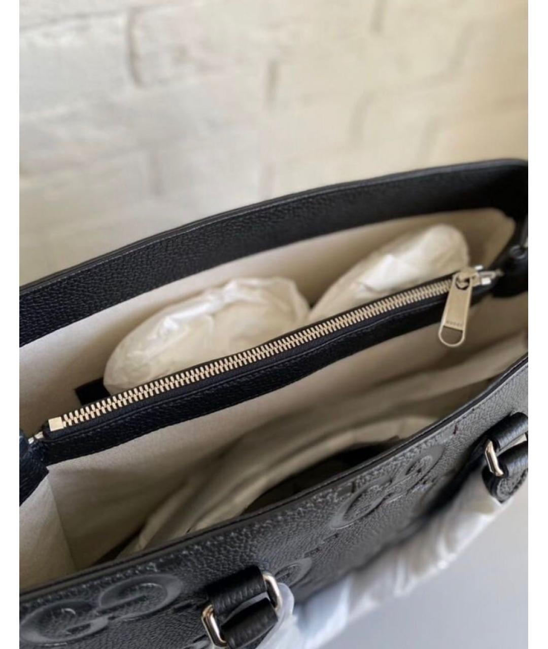 GUCCI Черный кожаный портфель, фото 4