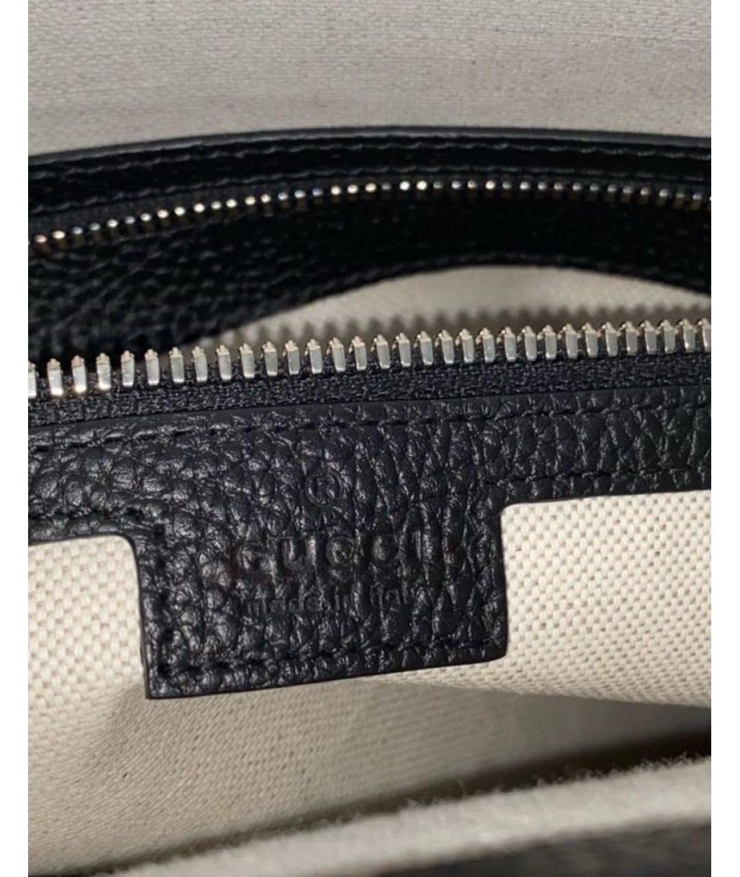 GUCCI Черный кожаный портфель, фото 6