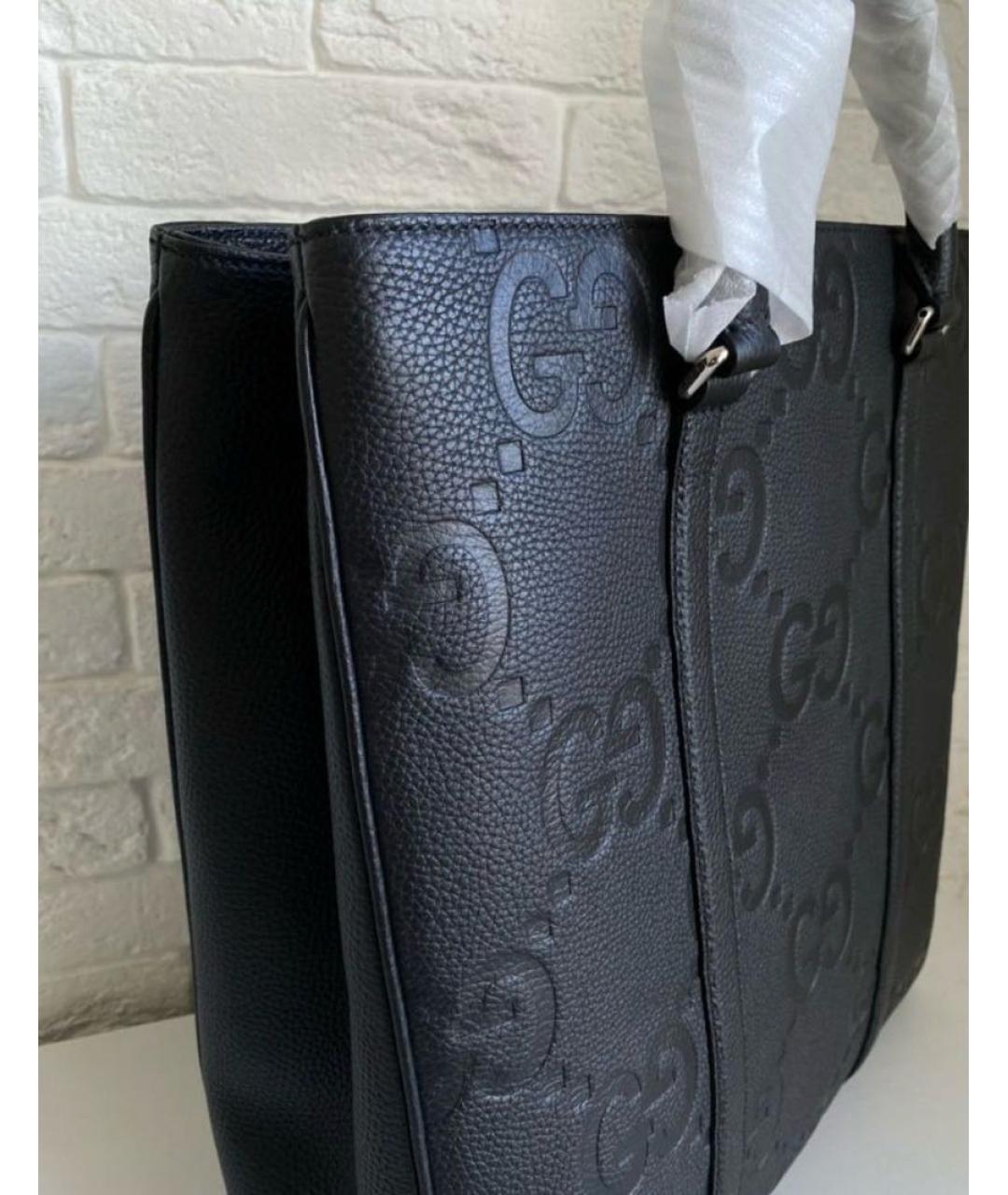 GUCCI Черный кожаный портфель, фото 7