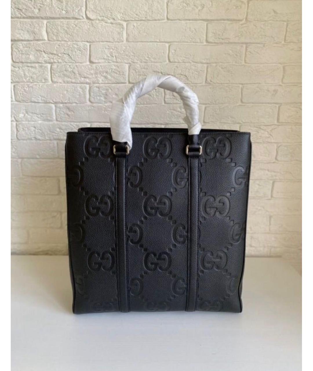 GUCCI Черный кожаный портфель, фото 3