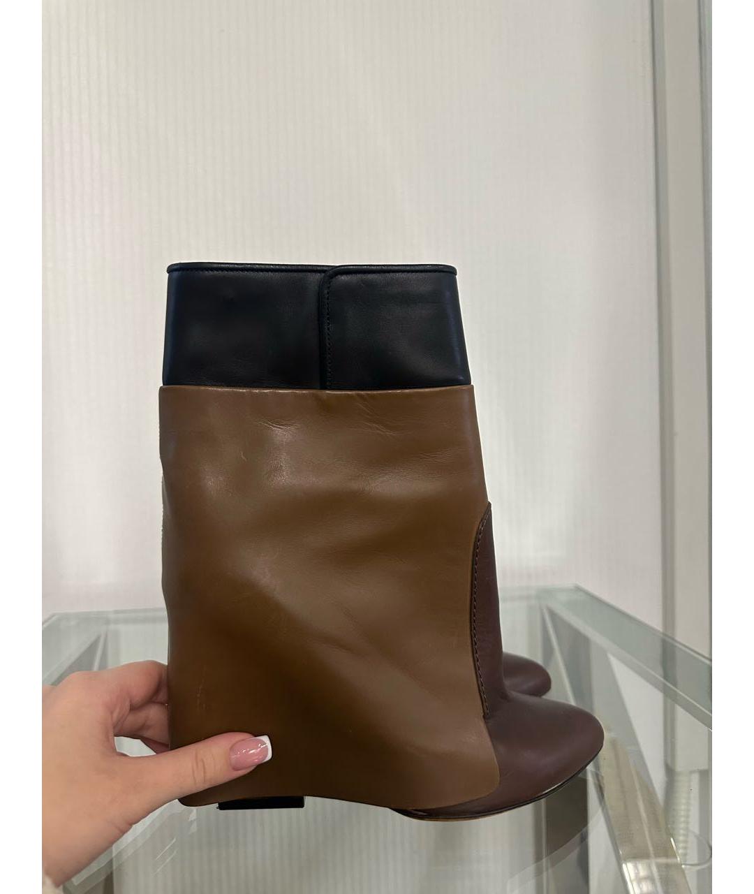 GIVENCHY Коричневые кожаные ботильоны, фото 3