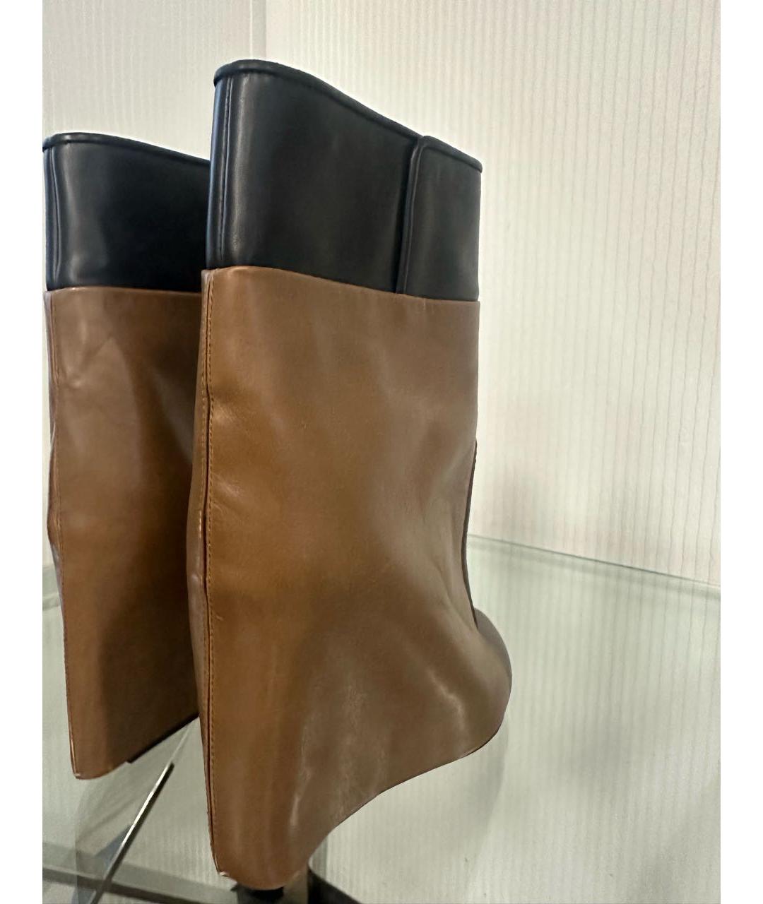 GIVENCHY Коричневые кожаные ботильоны, фото 4