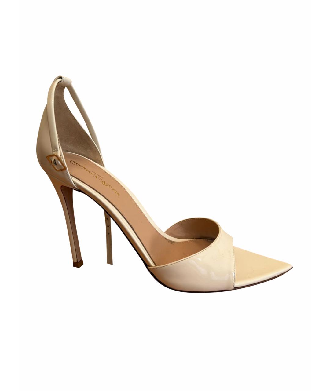 GIANVITO ROSSI Белые туфли из лакированной кожи, фото 1