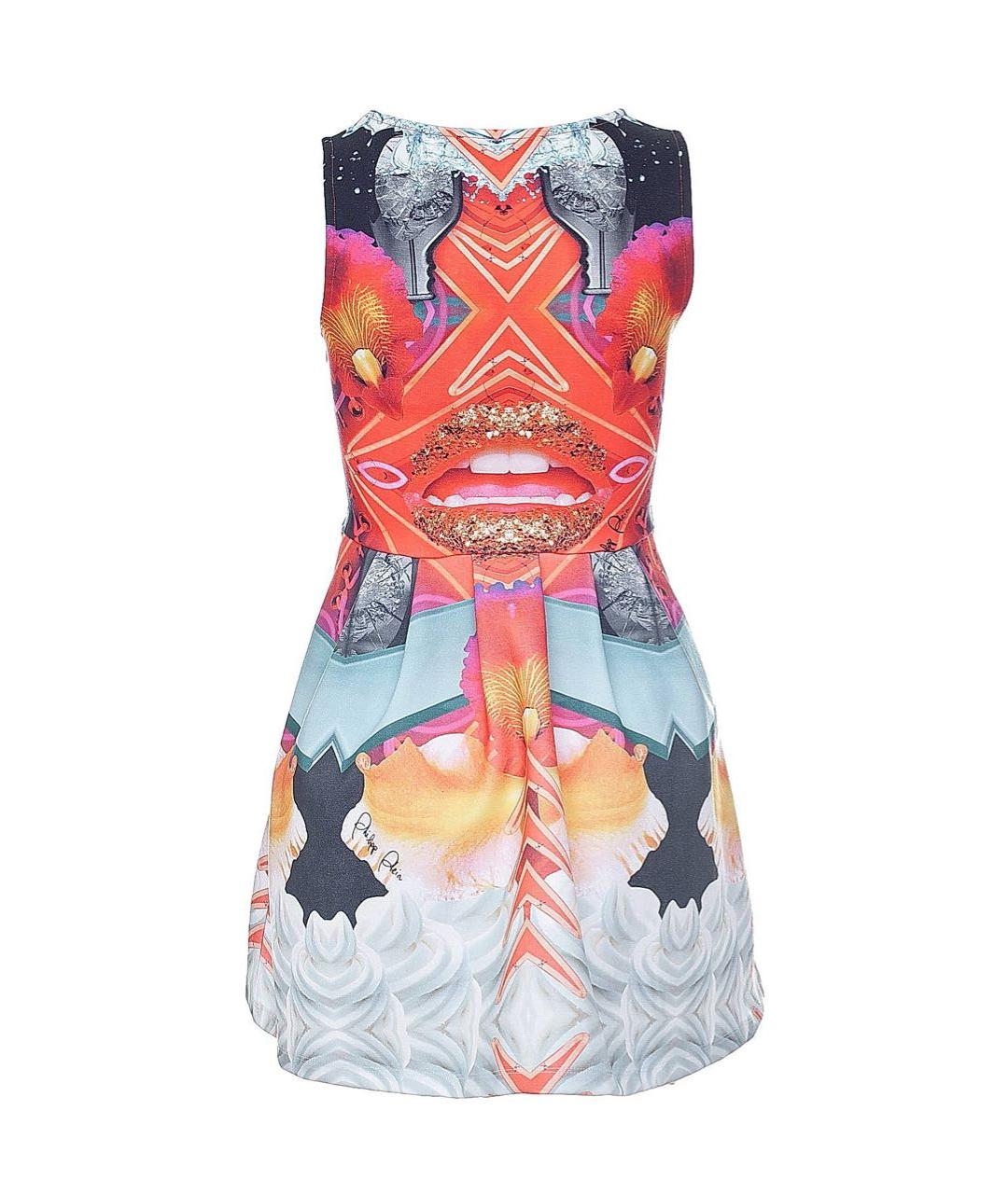 PHILIPP PLEIN Мульти полиэстеровое коктейльное платье, фото 2
