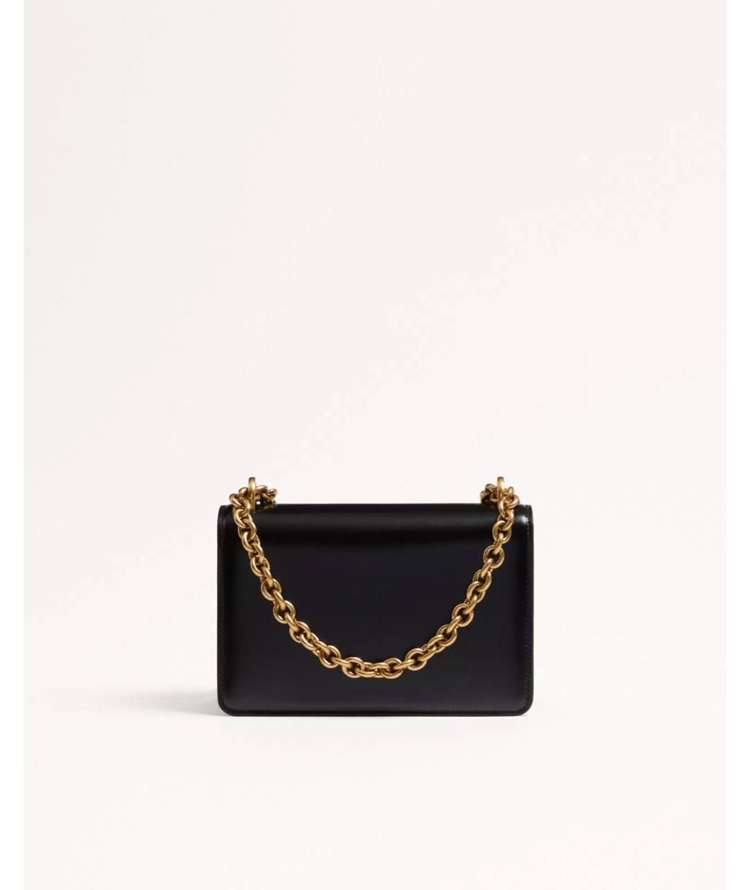 VALENTINO Черная кожаная сумка через плечо, фото 4