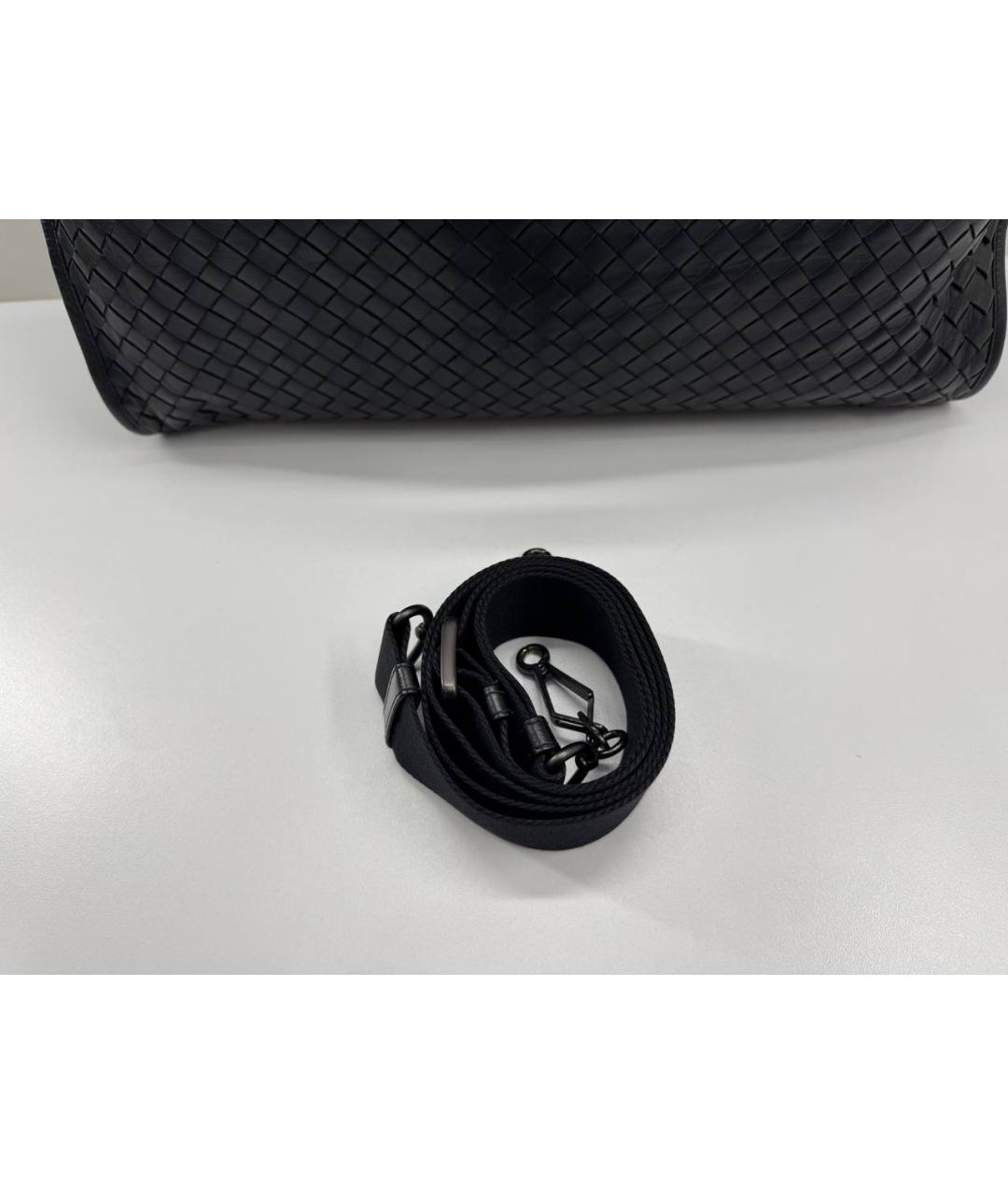 BOTTEGA VENETA Черный кожаный портфель, фото 3