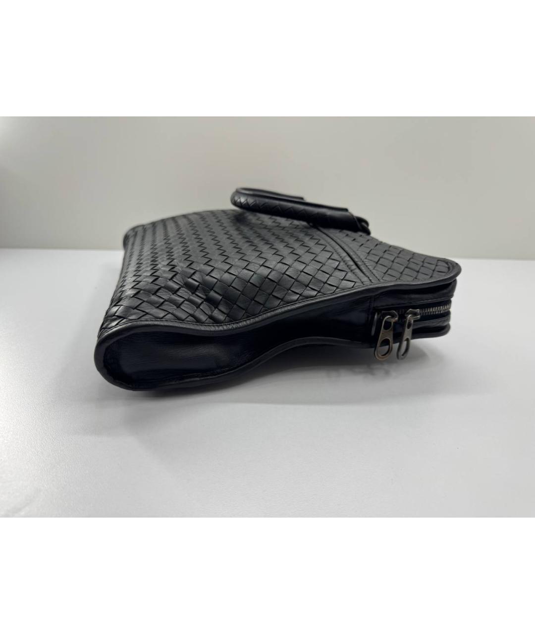 BOTTEGA VENETA Черный кожаный портфель, фото 6