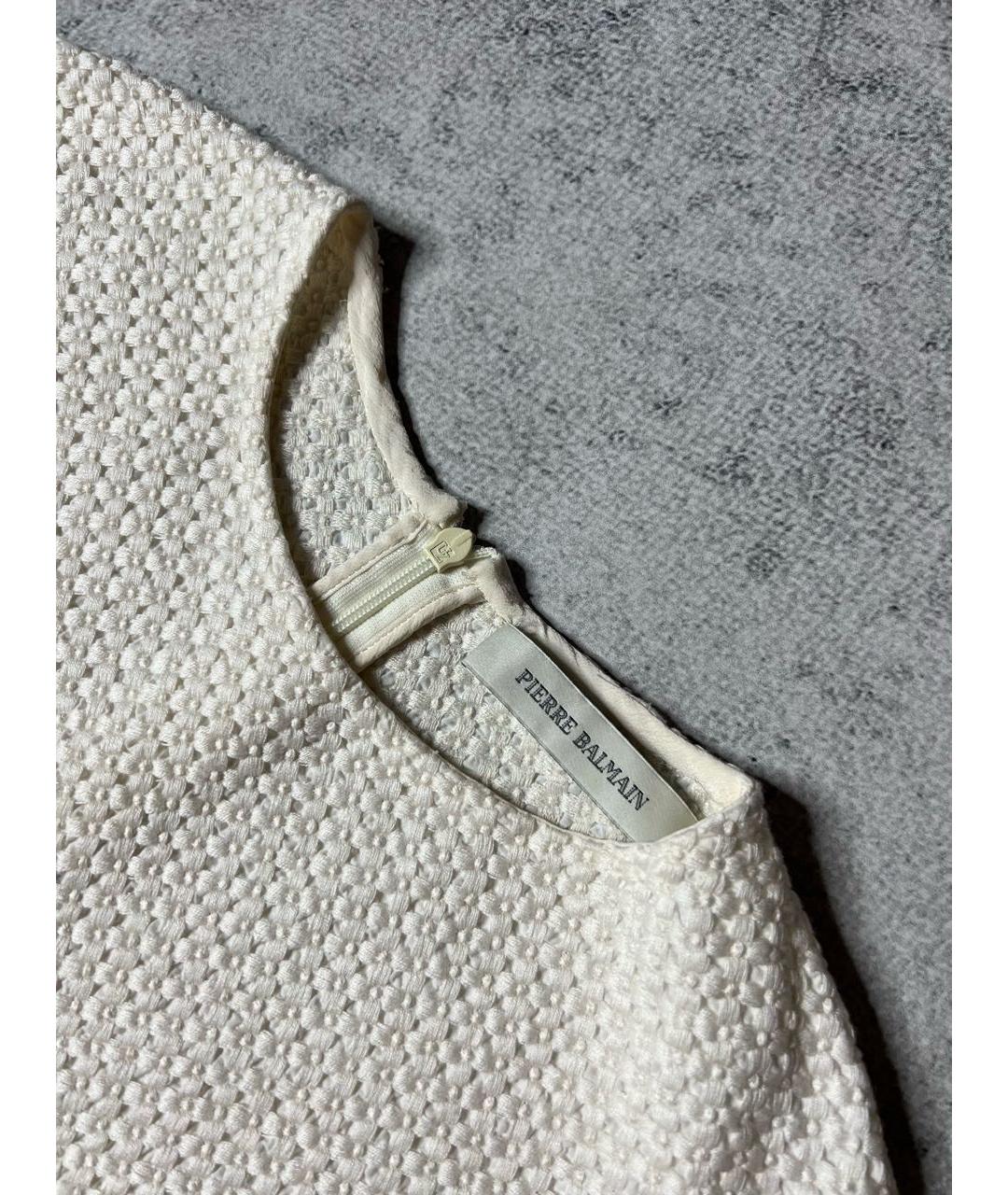 PIERRE BALMAIN Белый хлопковый джемпер / свитер, фото 3