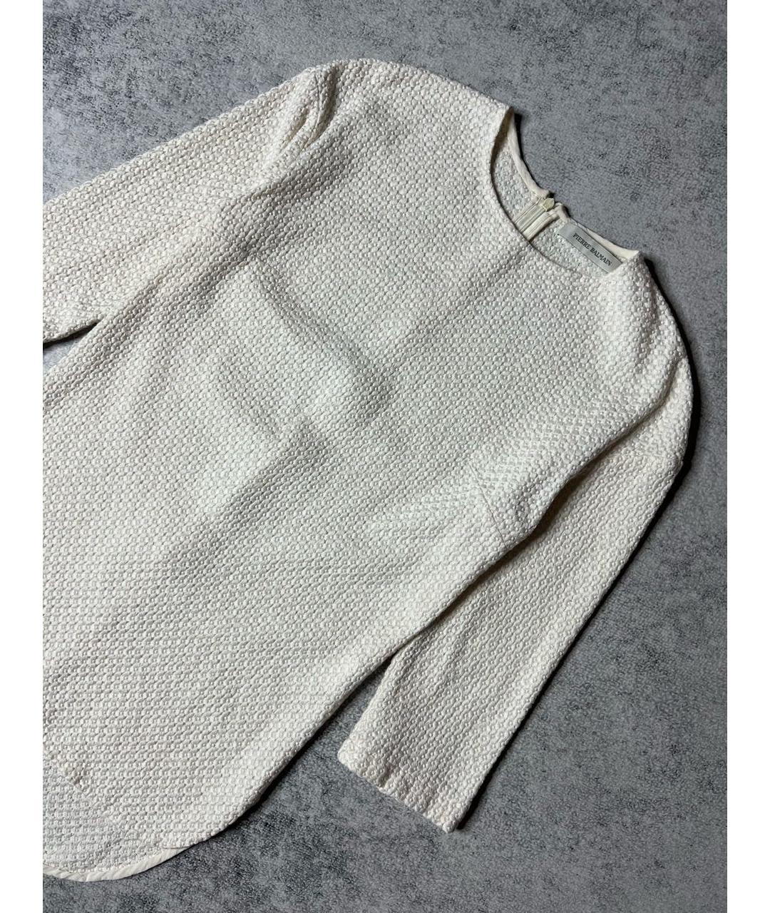 PIERRE BALMAIN Белый хлопковый джемпер / свитер, фото 2