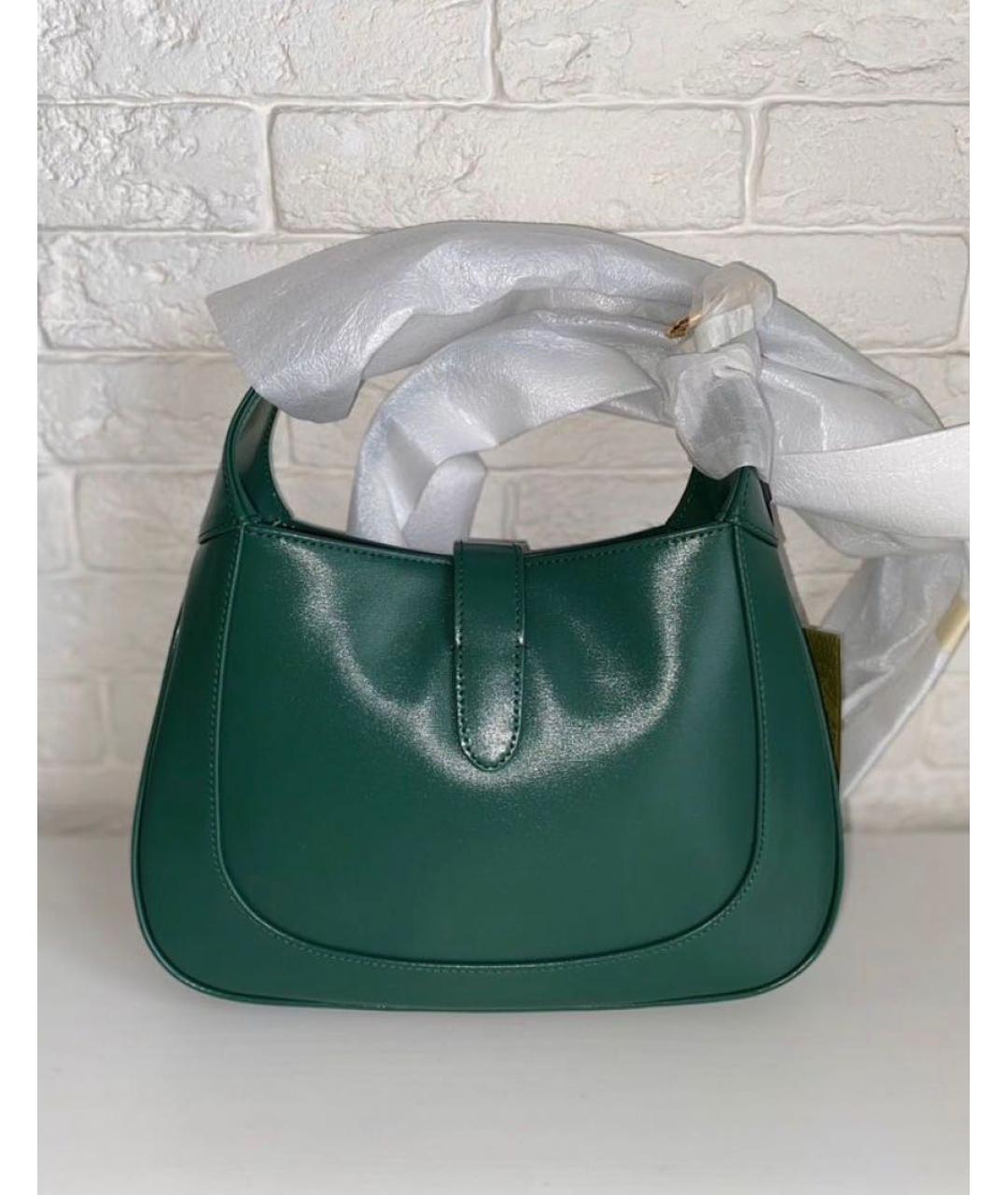 GUCCI Зеленая кожаная сумка с короткими ручками, фото 3