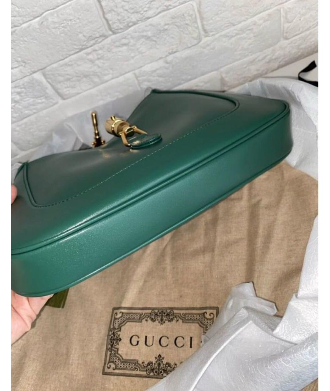 GUCCI Зеленая кожаная сумка с короткими ручками, фото 7