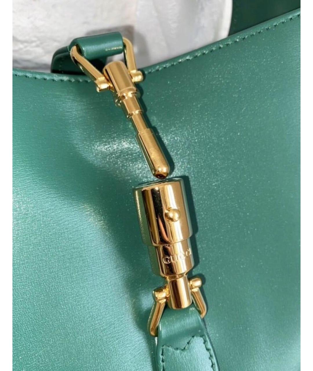 GUCCI Зеленая кожаная сумка с короткими ручками, фото 5