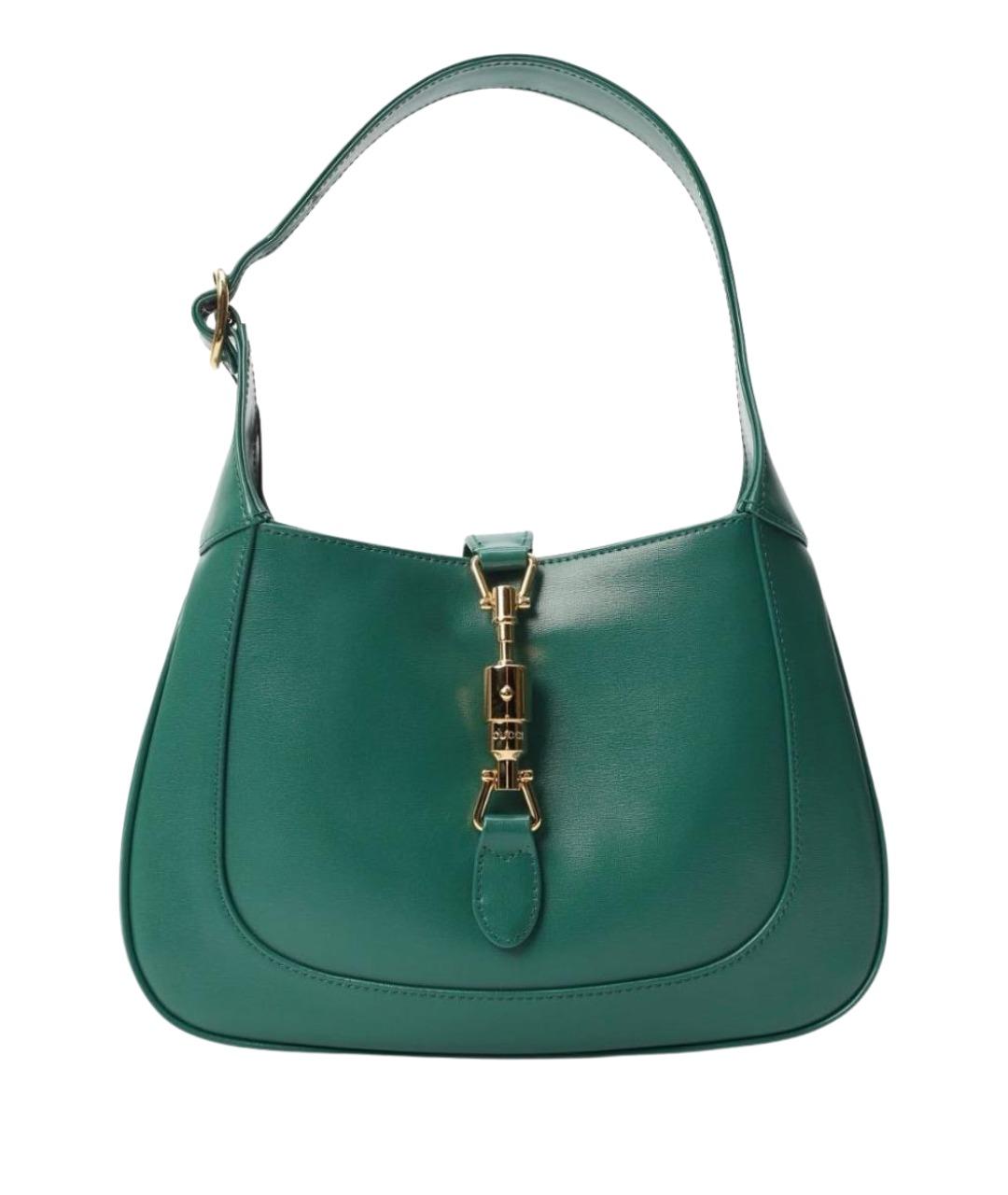 GUCCI Зеленая кожаная сумка с короткими ручками, фото 1