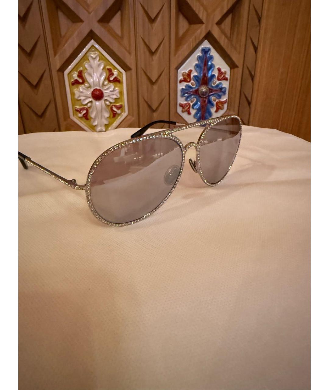 TOM FORD Серебряные металлические солнцезащитные очки, фото 3