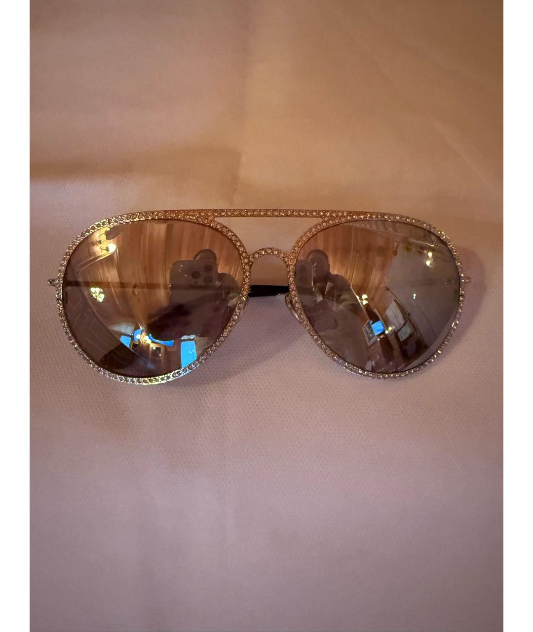 TOM FORD Серебряные металлические солнцезащитные очки, фото 2