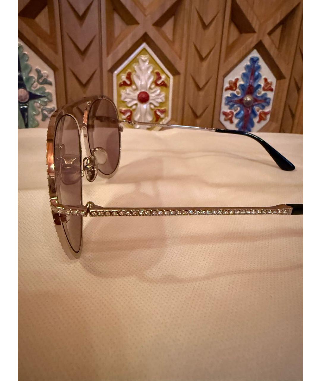 TOM FORD Серебряные металлические солнцезащитные очки, фото 6