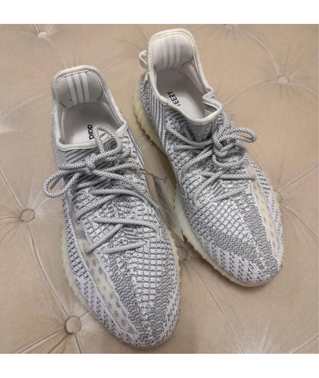 ADIDAS YEEZY Серые текстильные низкие кроссовки / кеды, фото 3