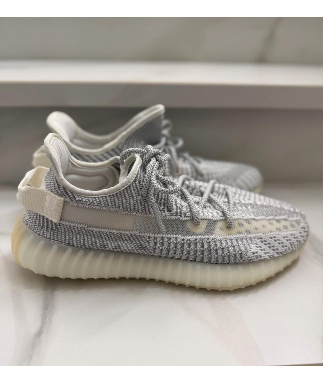 ADIDAS YEEZY Серые текстильные низкие кроссовки / кеды, фото 6