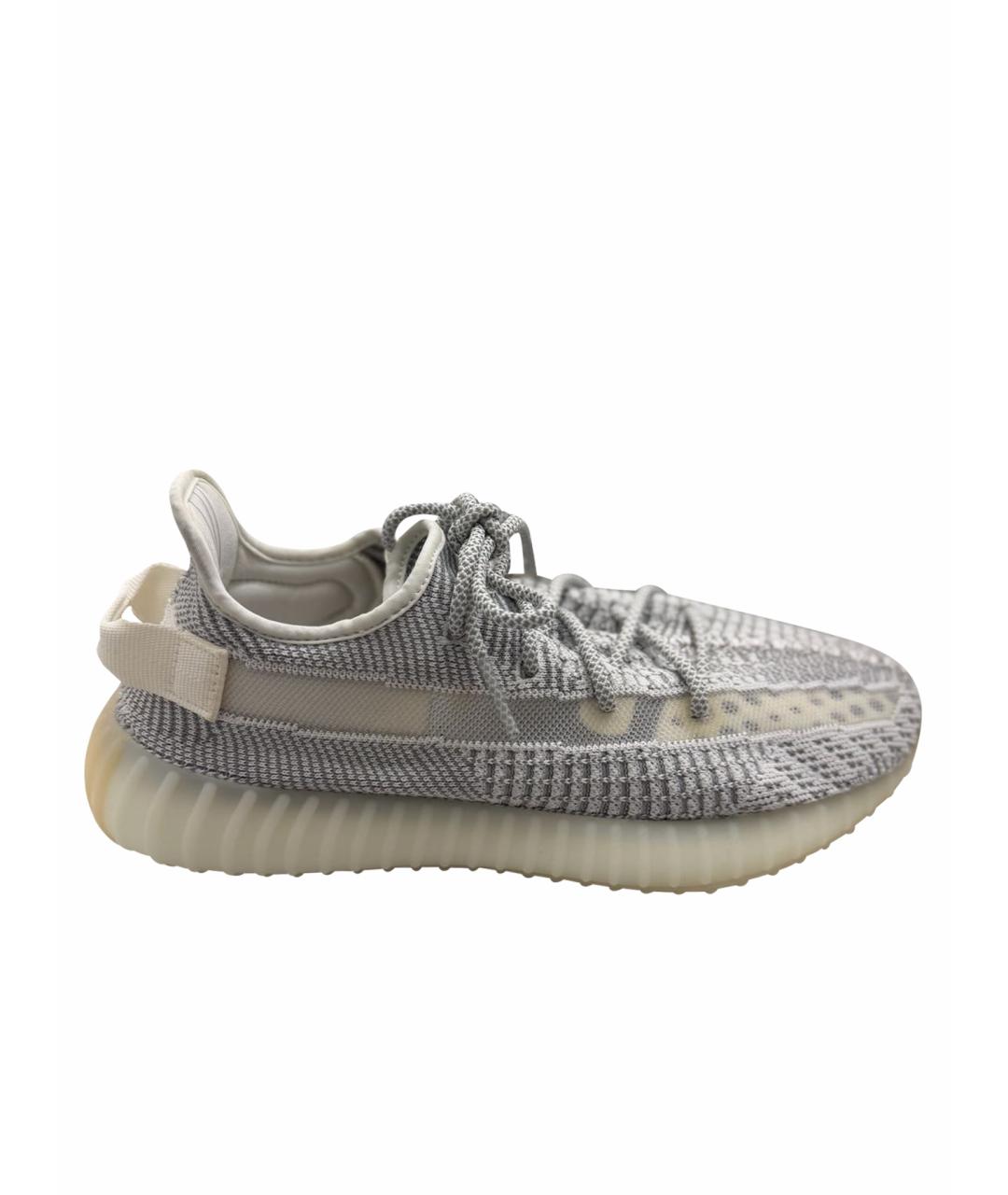 ADIDAS YEEZY Серые текстильные низкие кроссовки / кеды, фото 1