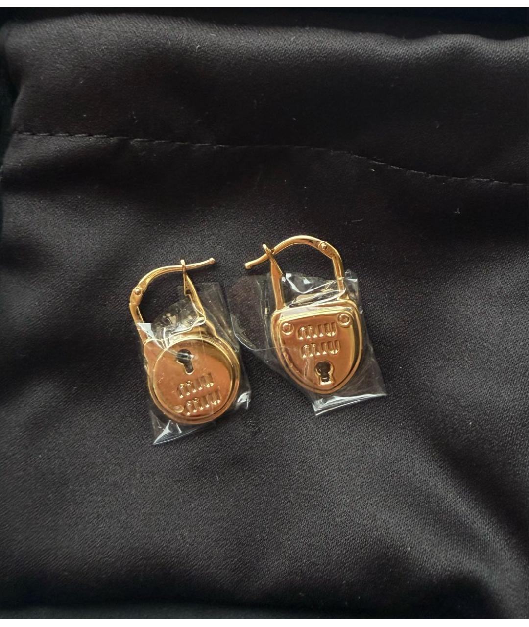 MIU MIU Золотые серьги, фото 4