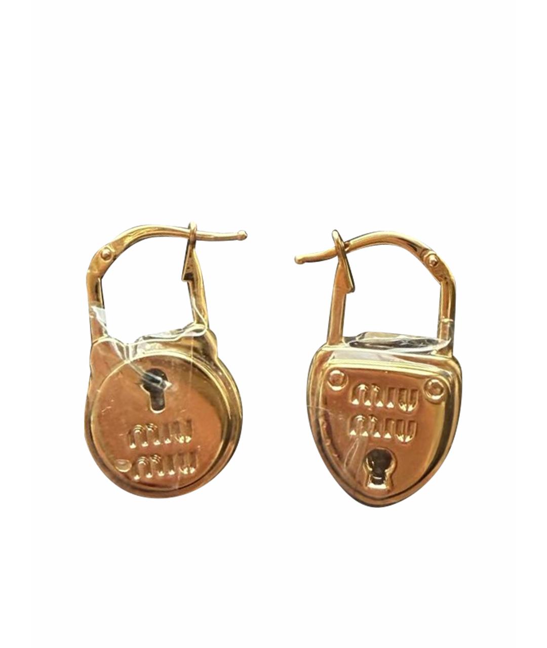 MIU MIU Золотые серьги, фото 1