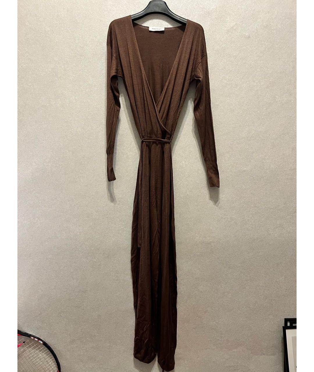 SAINT LAURENT Коричневый кашемировый комбинезон, фото 6