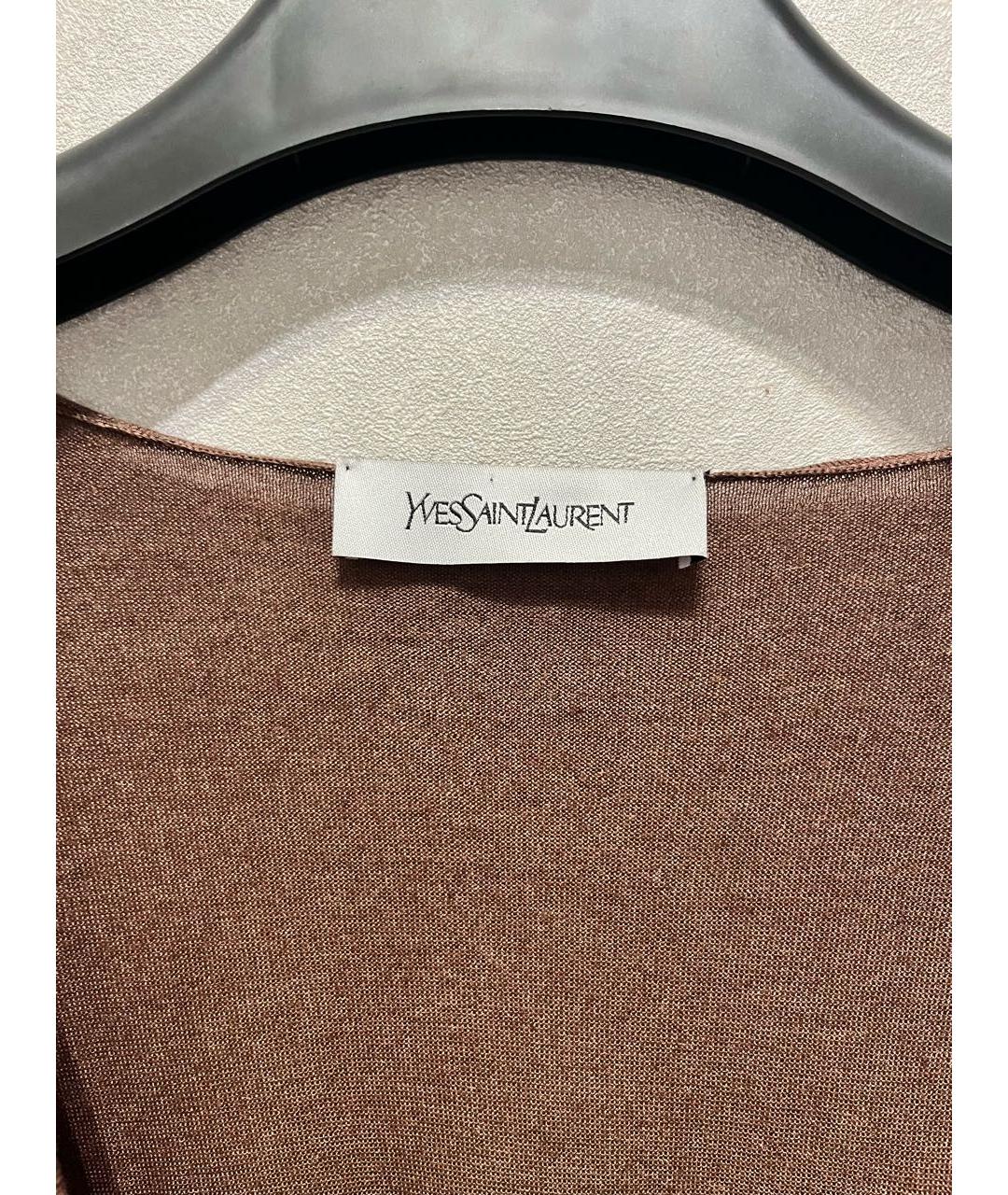 SAINT LAURENT Коричневый кашемировый комбинезон, фото 3