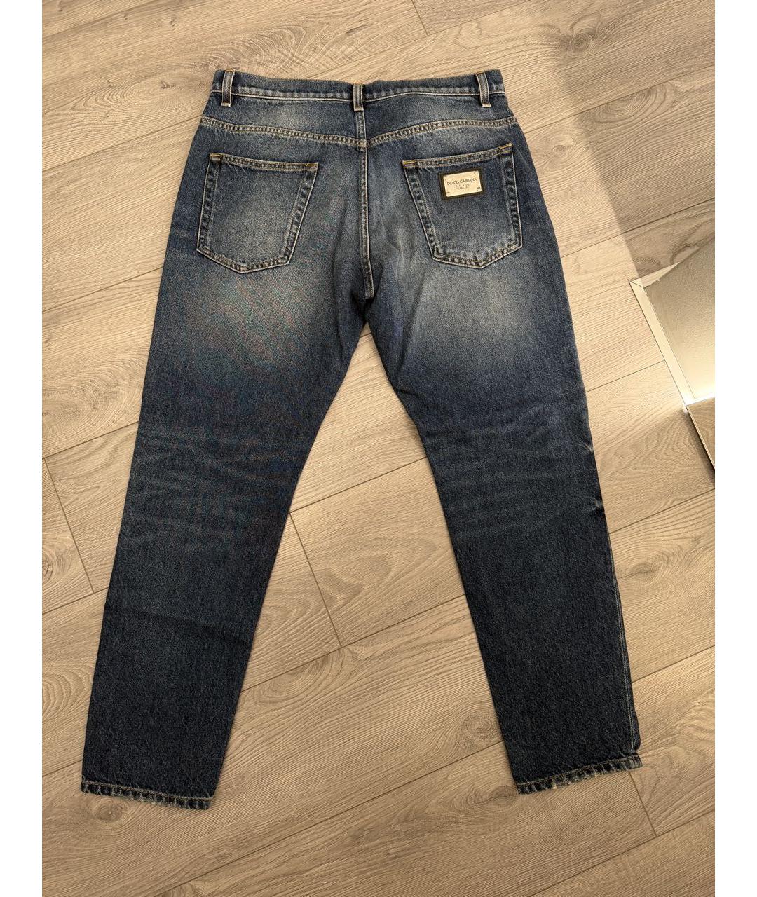 DOLCE&GABBANA Темно-синие хлопковые джинсы, фото 2