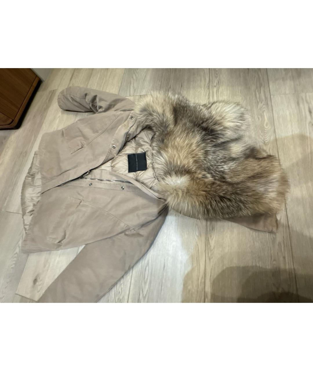 ERMANNO SCERVINO Бежевая хлопковая парка, фото 4