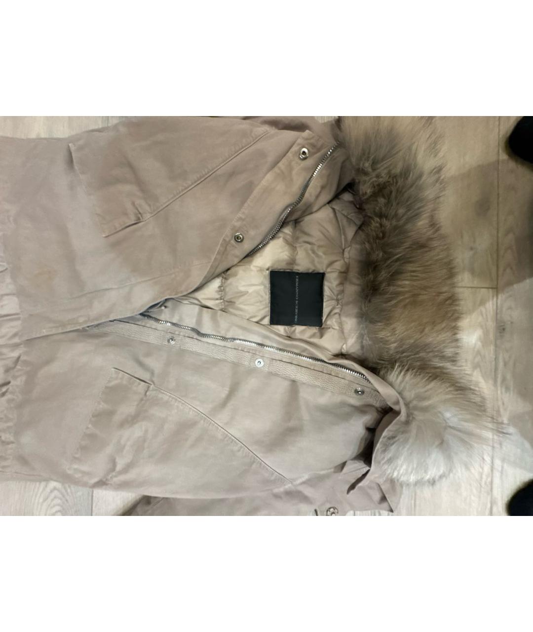 ERMANNO SCERVINO Бежевая хлопковая парка, фото 3