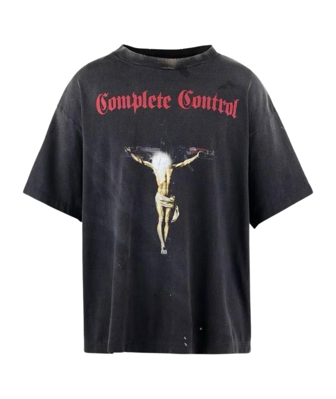 Saint Michael Черная хлопковая футболка, фото 1