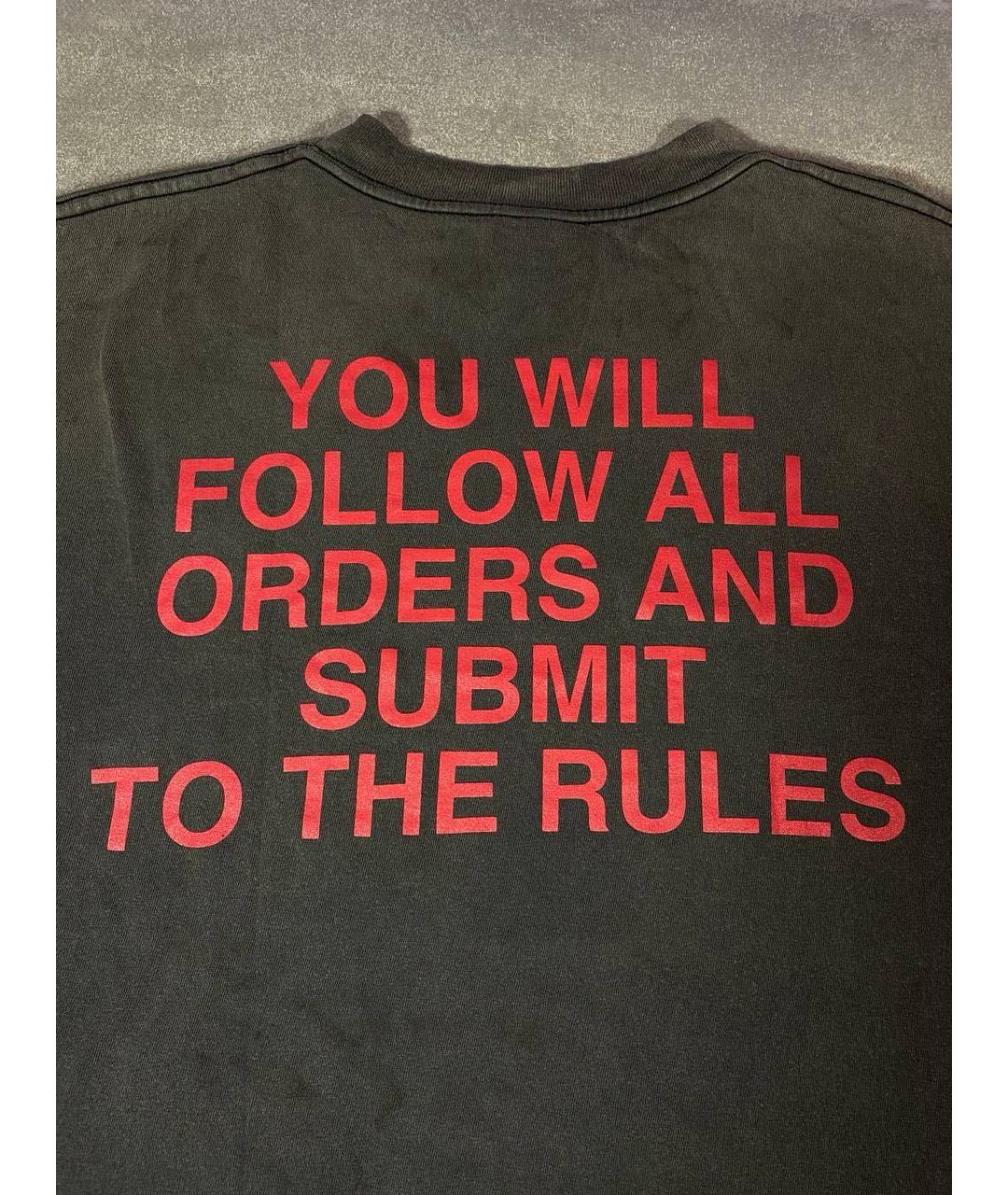 Saint Michael Черная хлопковая футболка, фото 5