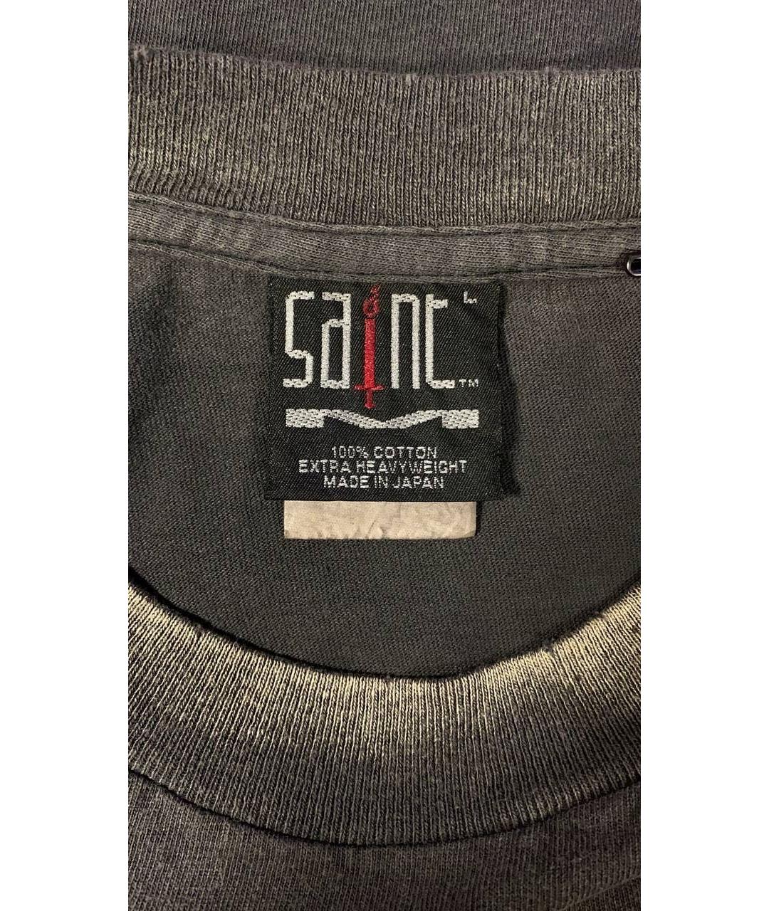 Saint Michael Черная хлопковая футболка, фото 6