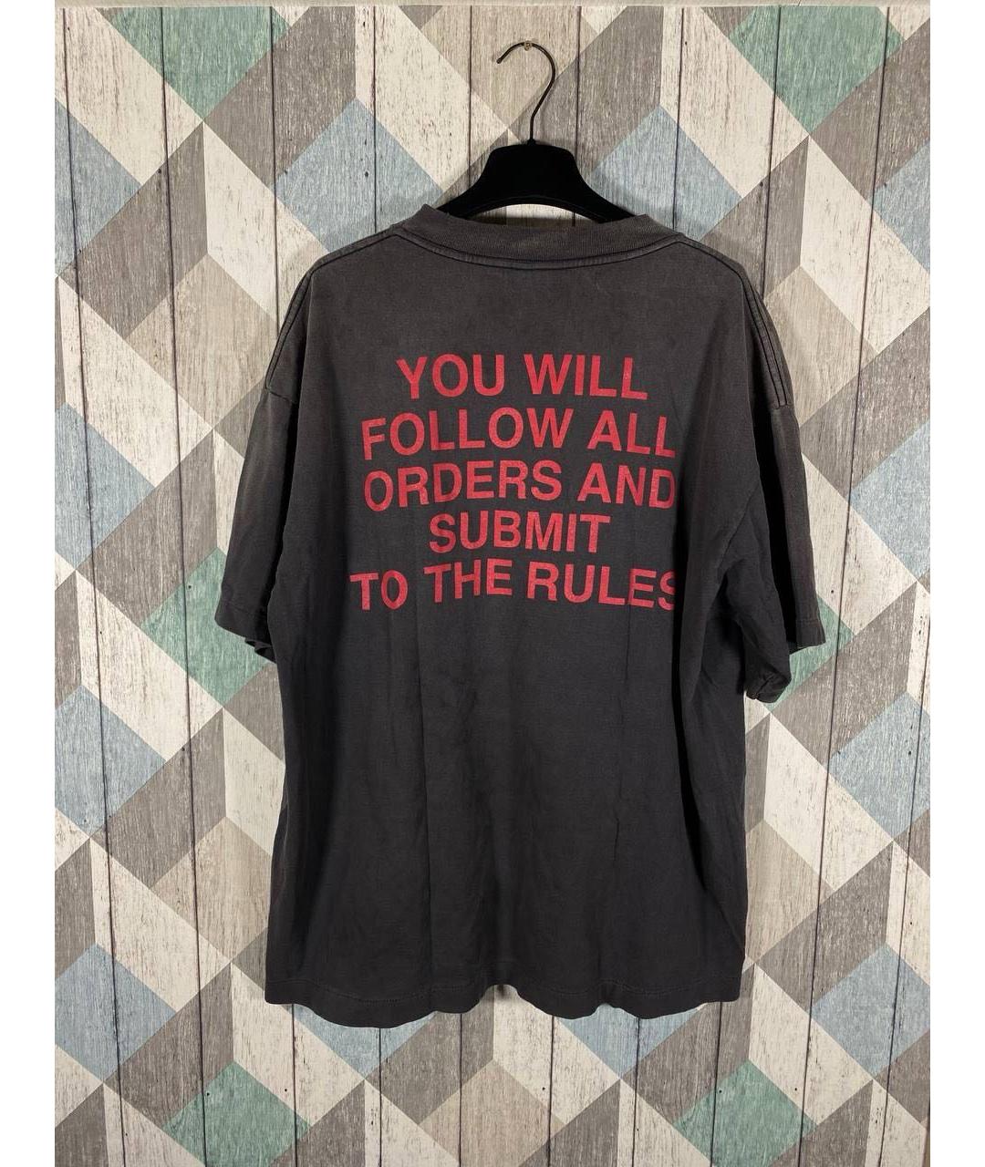 Saint Michael Черная хлопковая футболка, фото 3