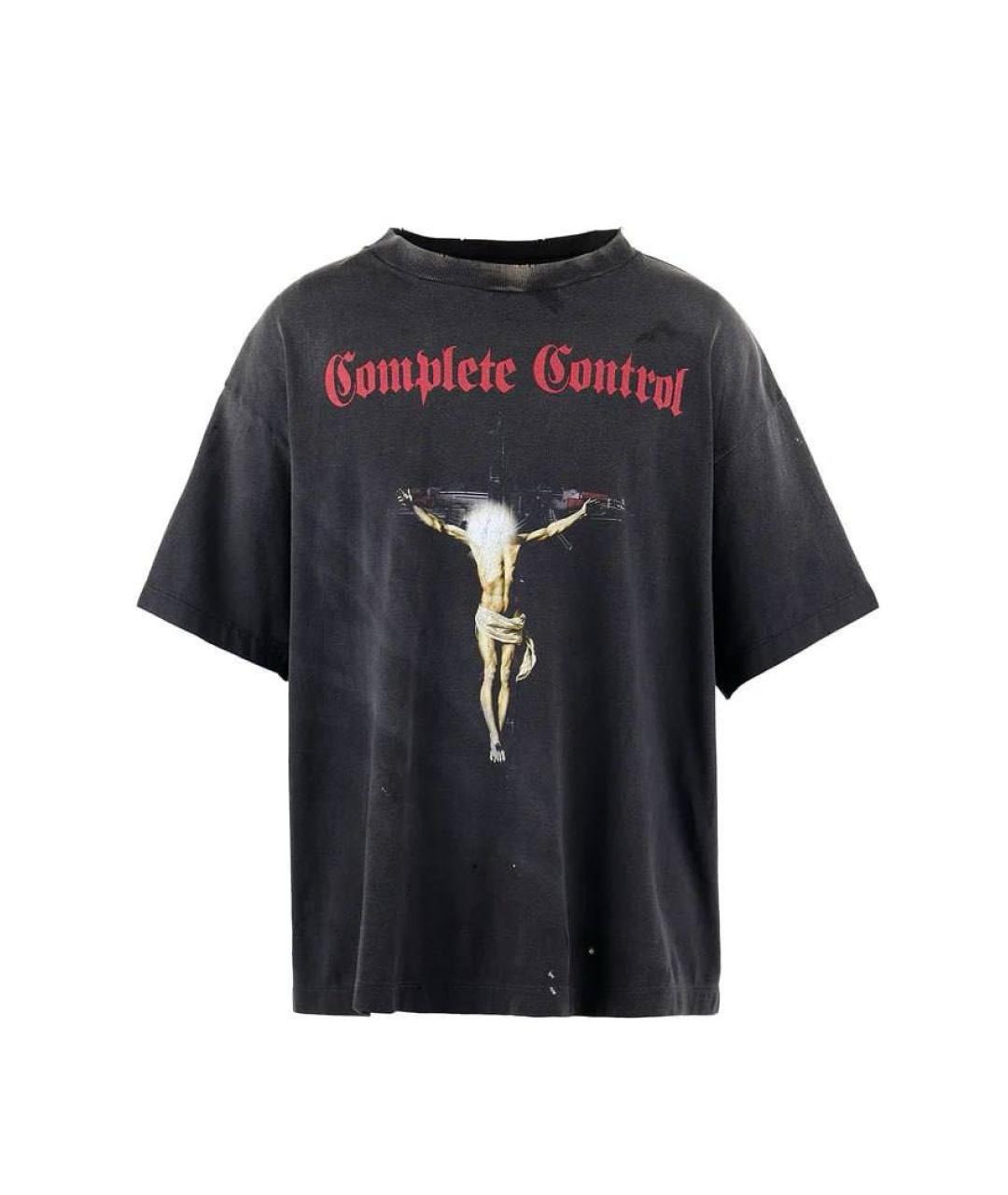 Saint Michael Черная хлопковая футболка, фото 7