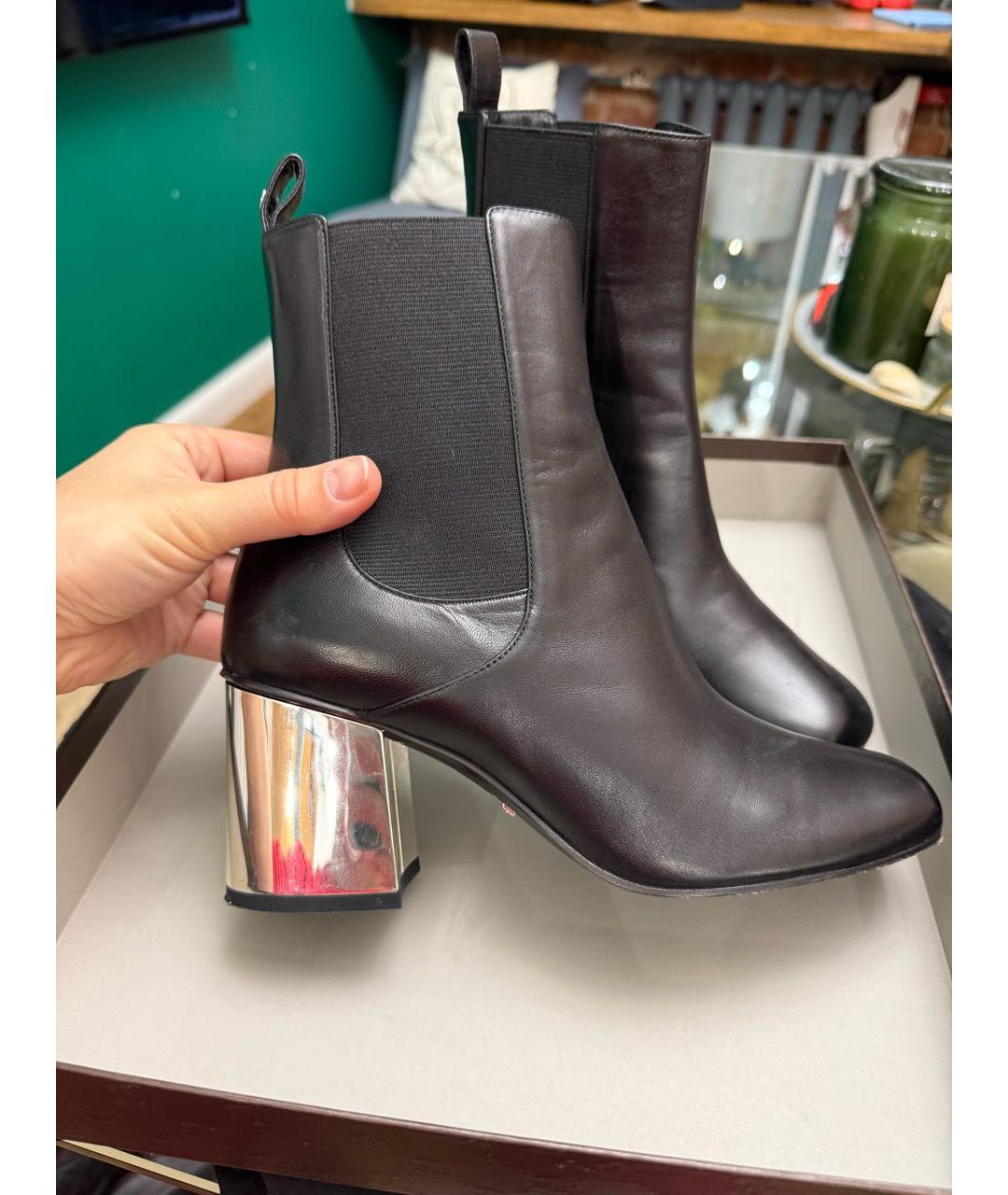 GUCCI Черные кожаные ботильоны, фото 2