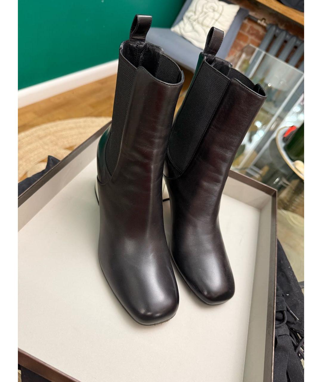 GUCCI Черные кожаные ботильоны, фото 3