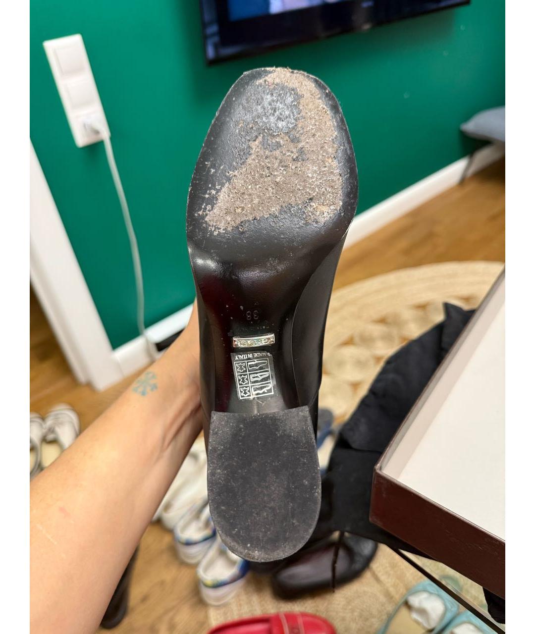 GUCCI Черные кожаные ботильоны, фото 4