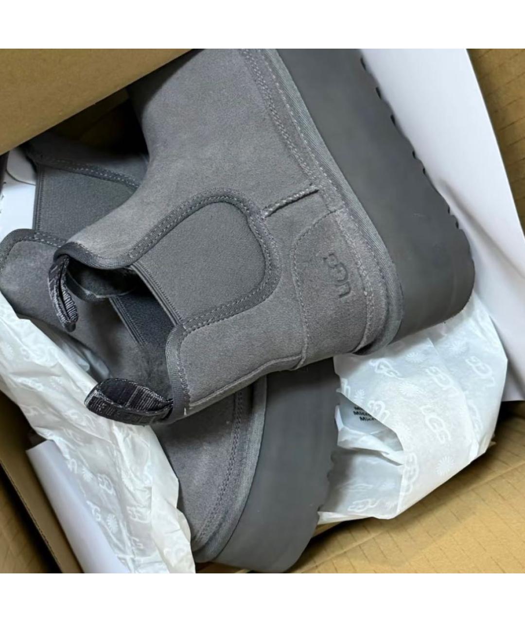 UGG AUSTRALIA Серые замшевые ботинки, фото 4