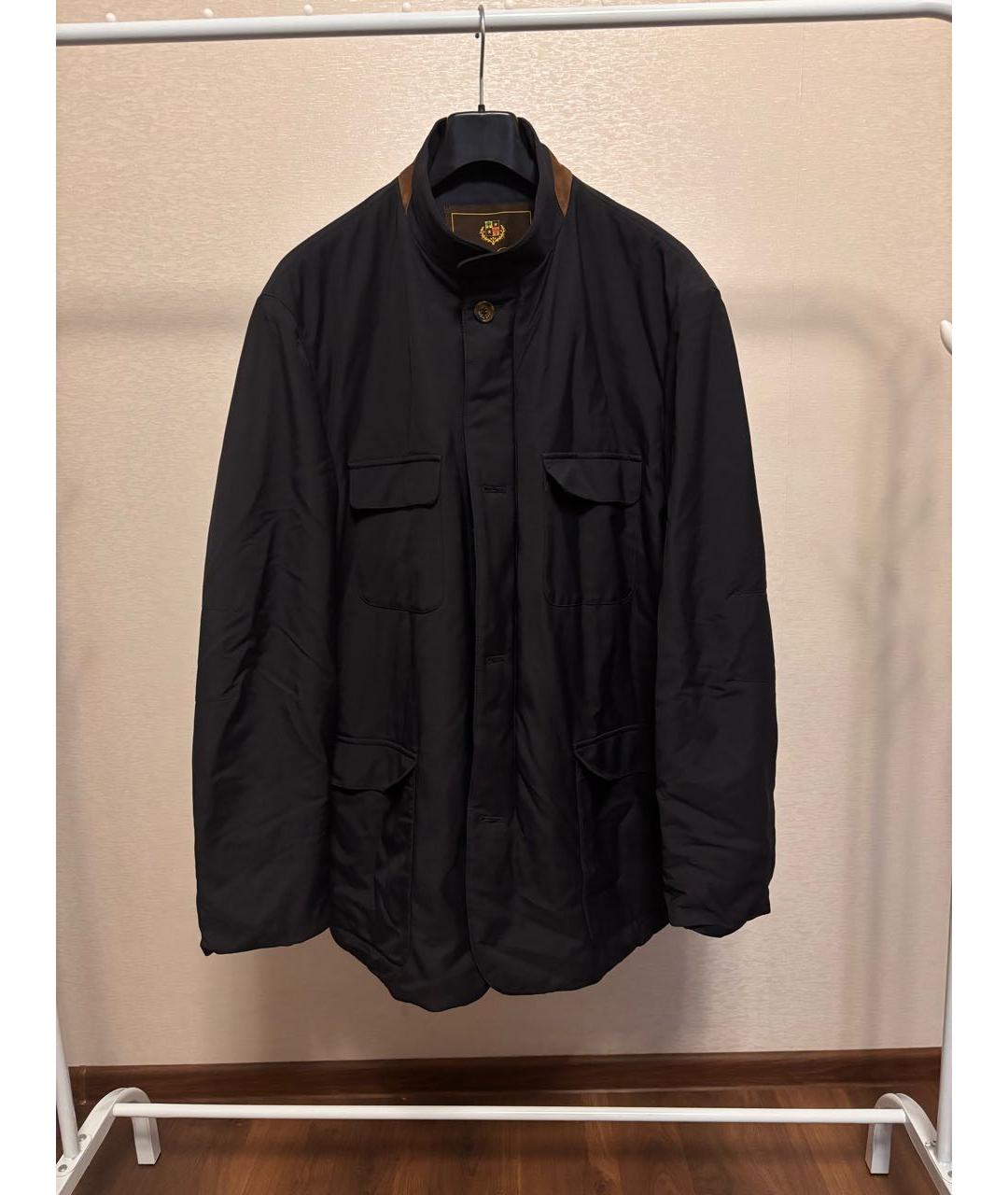 LORO PIANA Темно-синий полиамидовый тренч / плащ, фото 8