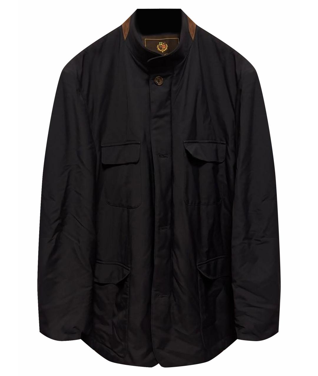 LORO PIANA Темно-синий полиамидовый тренч / плащ, фото 1