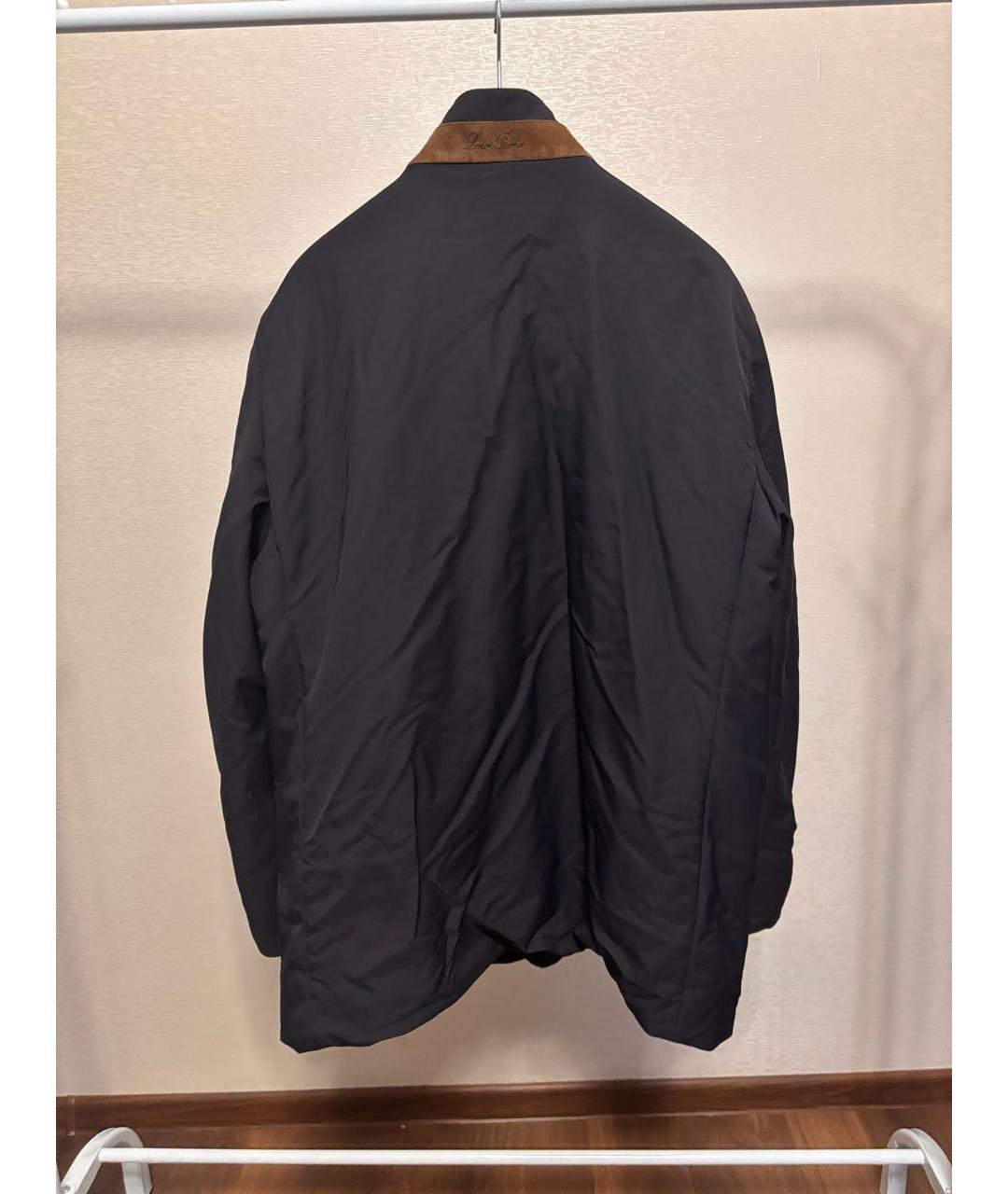 LORO PIANA Темно-синий полиамидовый тренч / плащ, фото 2