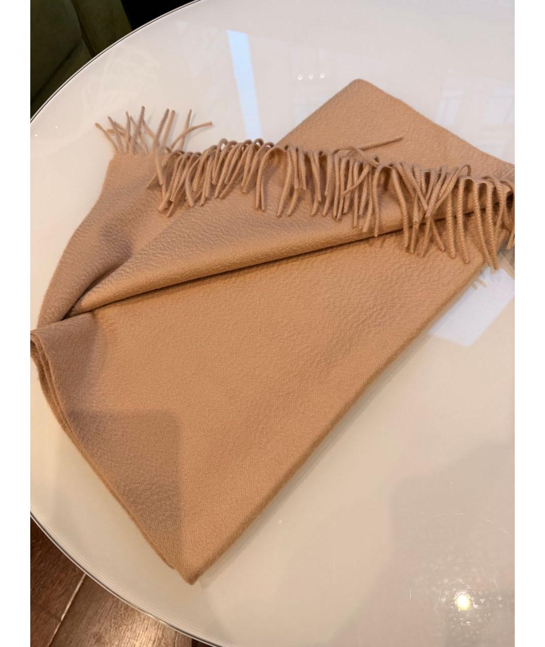 LORO PIANA Бежевый кашемировый шарф, фото 3