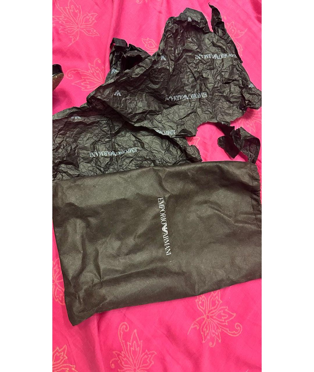 EMPORIO ARMANI Черные босоножки из лакированной кожи, фото 3