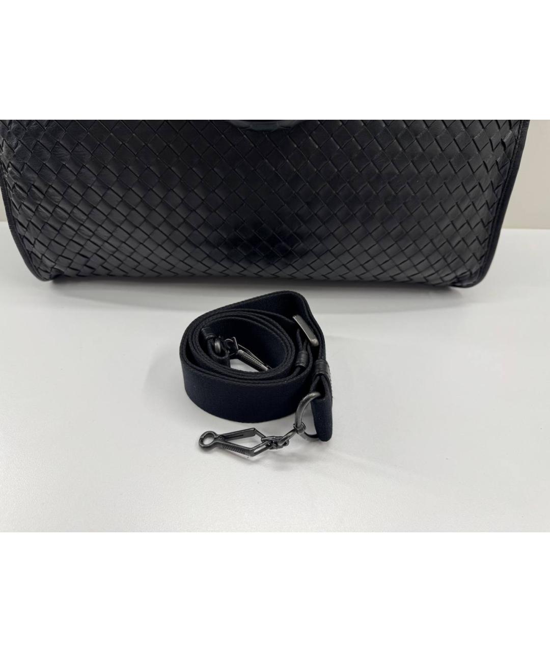 BOTTEGA VENETA Черный кожаный портфель, фото 3