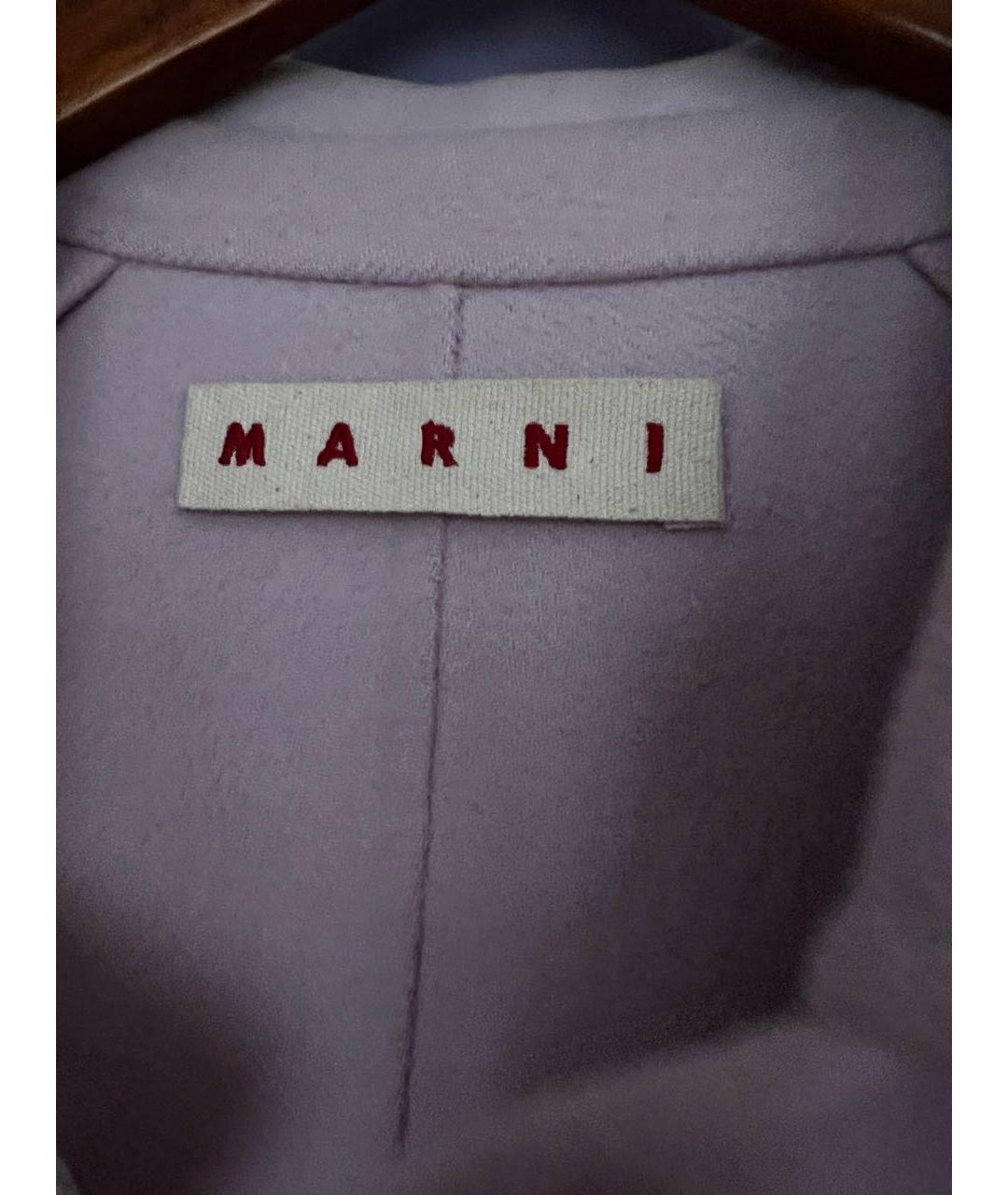 MARNI Розовое шерстяное пальто, фото 3