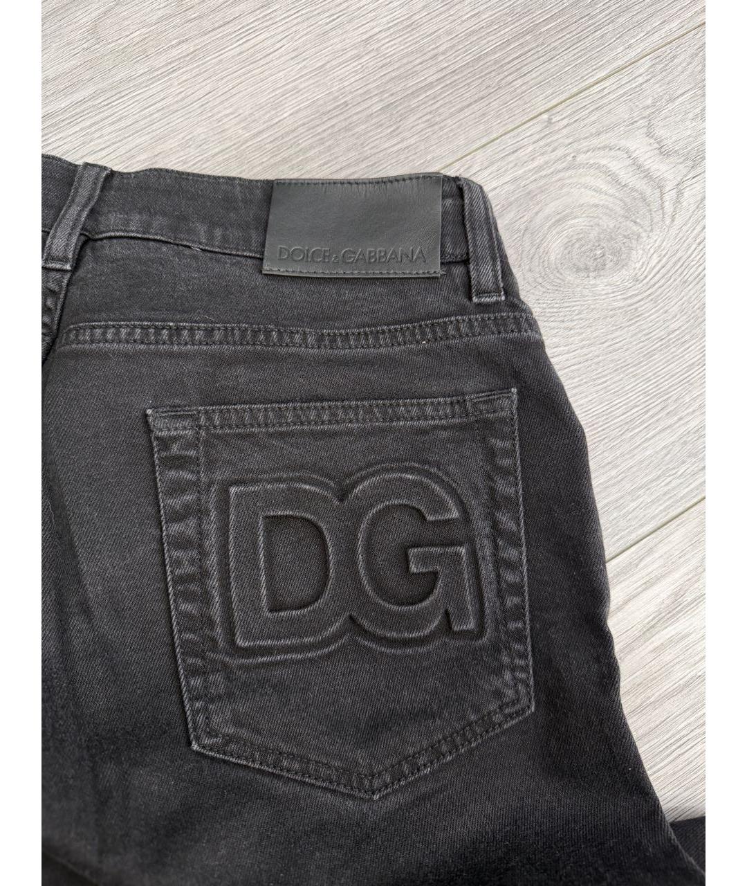 DOLCE&GABBANA Черные хлопковые джинсы скинни, фото 2