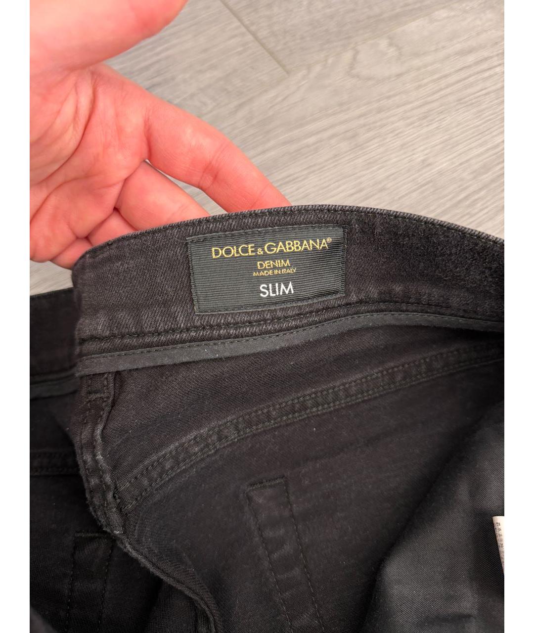 DOLCE&GABBANA Черные хлопковые джинсы скинни, фото 6