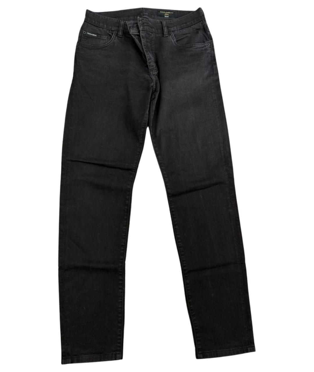 DOLCE&GABBANA Черные хлопковые джинсы скинни, фото 1